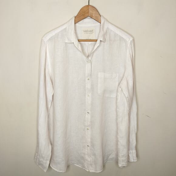 Velvet by Jenny Graham Mulholland Linen Button Up Shirt - Picture 1 of 11